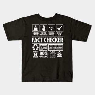 Fact Checker Job Description Kids T-Shirt